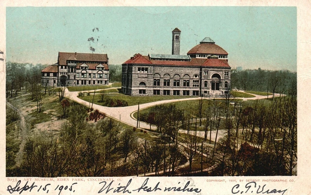 Vintage Postcard 1905 Art Museum Eden Park Cincinnati Ohio OH Pub by Detroit
