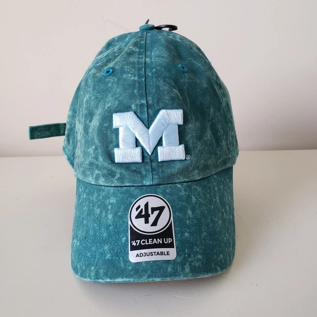'47 Michigan Wolverines Gamut Clean Up Hat Cap Adjustable Strapback Dark Teal