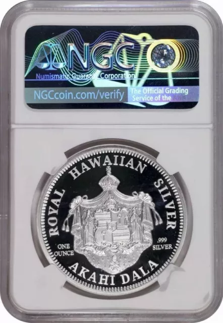 2018  Royal Hawaiian Mint "Queen Liliuokalani,"  Ngc Certified Pf70 Ultra Cameo 2