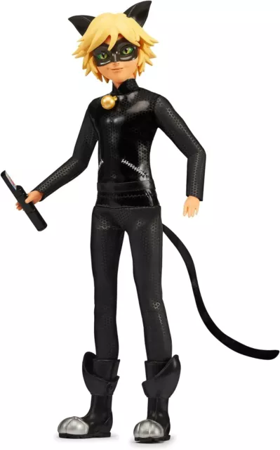 Miraculous Bandai Ladybug & Cat Noir The Movie Cat Noir Fashion Doll | 26cm Adrien Cat Noir Doll with Staff Accessory Dolls from