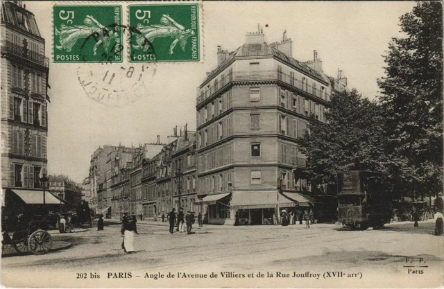 CPA AK PARIS 17e Avenue de Villiers Rue Jouffroy (925586)