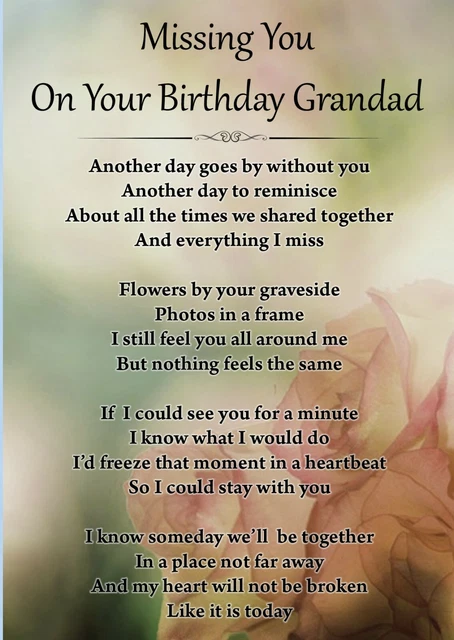 Missing You On Your Birthday Mum Graveside Memorial Card Stake F 429