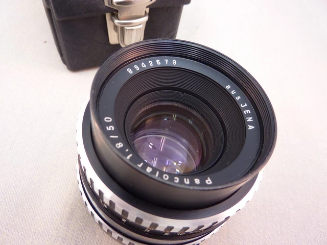 Carl Zeiss Jena Objektiv PANCOLAR 50mm F/1.8 - M42 zebra lens - near mint - TOP