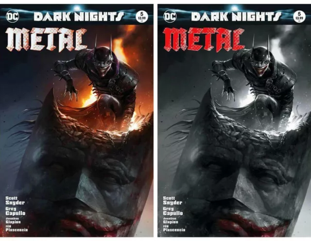 Dark Nights Metal #5 Francesco Mattina Trade Dress/Bw Variant Set Ltd To 600 Nm