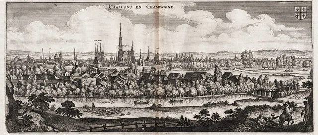Charleville-Mezieres Ardennes Grand-Est gravure de Fer Kupferstich 1693