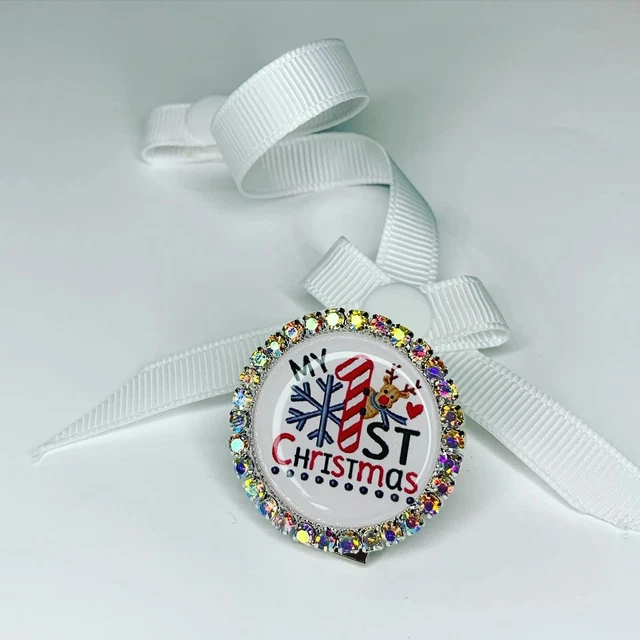 Navidad Mi primer bebé ficticio clip chupete rosa azul baby shower regalo niñas niños