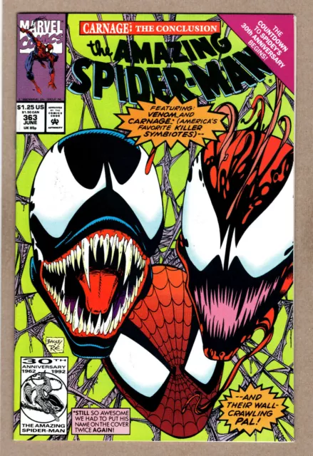 AMAZING SPIDER-MAN #363 NM VENOM! 3rd app CARNAGE! 1992 Marvel Comics c2