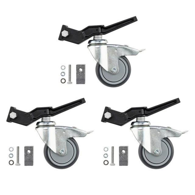 Avenger gebremste Rollen 3er Set (für 20x20mm & 25x25mm) Blk