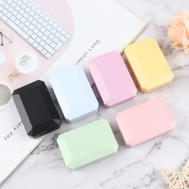 Nuevo Estuche Mini Lentes de Contacto Portátil Color Caramelo Contenedor para el Cuidado de los Ojos con Mirro RF