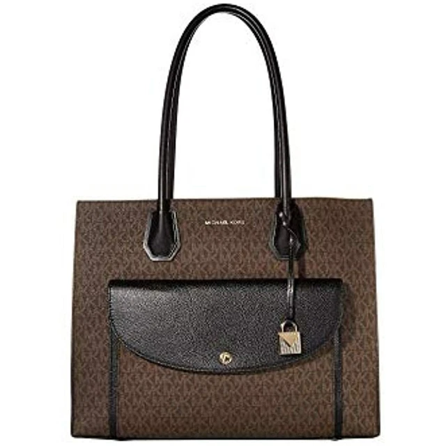 Michael michael kors mercer clearance large pebbled leather accordion tote