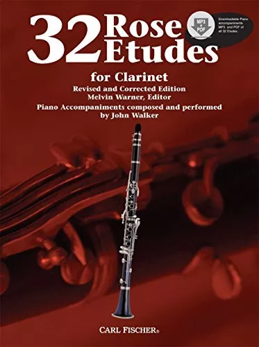 WF85 - 32 ROSE ETUDES FOR CLARINET BOOK By Cyrille Rose **BRAND NEW**