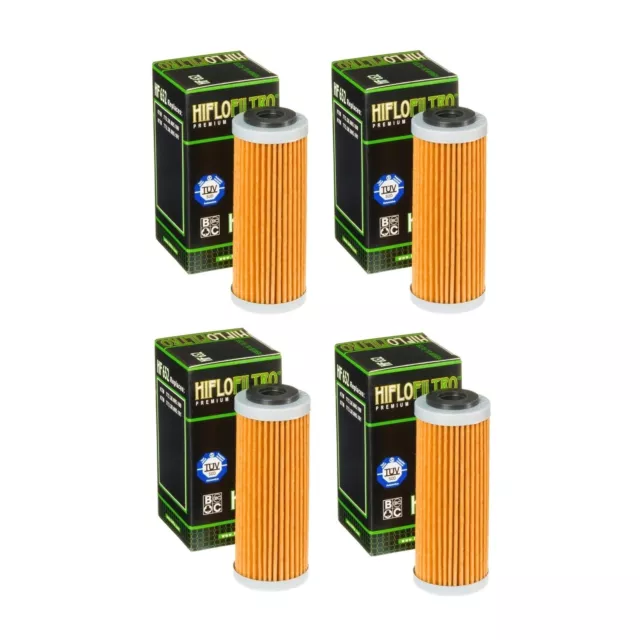 Hiflofiltro Oil Filter (x 4) Fits KTM EXCF 350 / SIX DAYS (2012 to 2023)