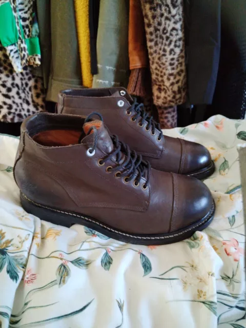 MENS TIMBERLAND BROWN leather boots Size 9.5 £48.00 - PicClick UK