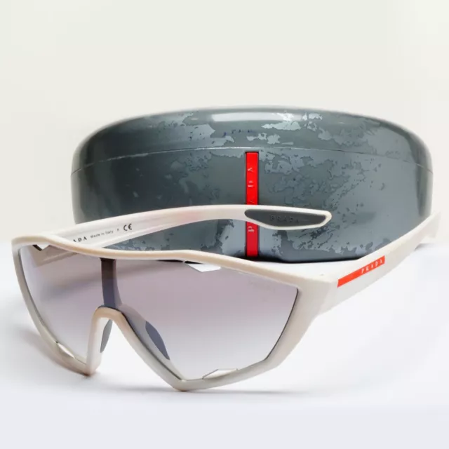 PRADA SUNGLASSES WHITE Grey Shield Visor PS10US SPS 10U TWK 5O0 231124 79.00 PicClick UK