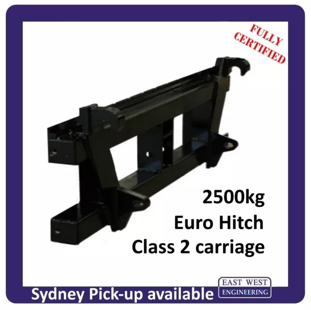 EURO QUICK HITCH CARRIAGE Class 2 2500kg for tractor - FULLY CERTIFIED