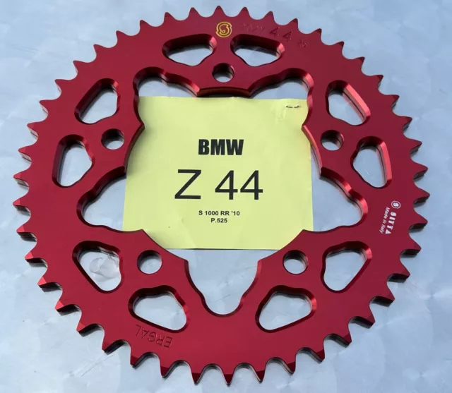 Sitta Alu Kettenrad 44 Z für BMW S 1000 RR, S1000RR, S1000R, 202Y-44, rot, #525