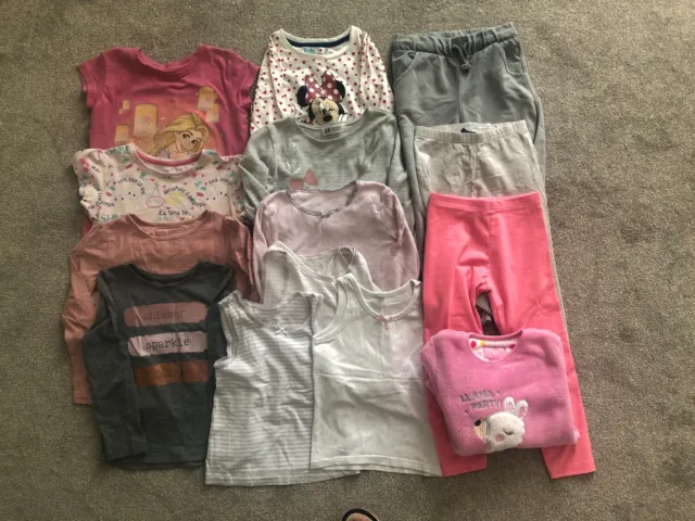 Pacchetto vestiti ragazze età 4-5 anni 15 articoli top gilet leggings pantaloncini