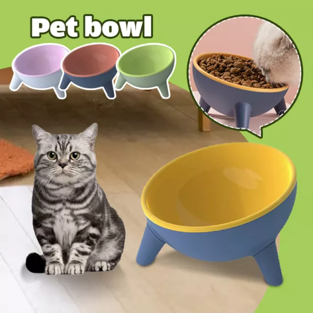 Pet Puppy Food Water Drink Bowl Dog Cat Rabbit Animals Bowls Raised Tilted Stand