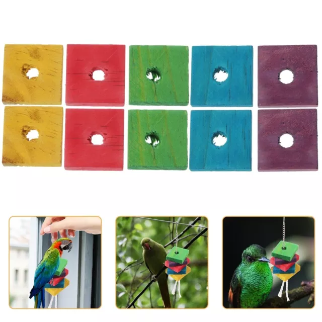 50 Pieces Papagei Anhänger Spielzeug Holzpapagei Zubehör Für Vogelkäfige Hase