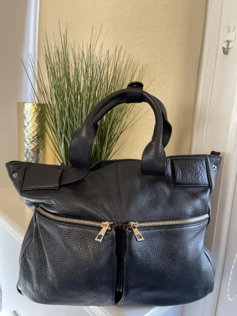 Fabulous WHISTLES Black Leather Backpack Shoulder Bag