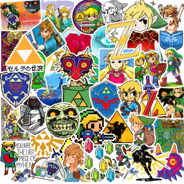 47pcs The Legend of Zelda Game Laptop Waterproof Skate Phone Snowboard Stickers