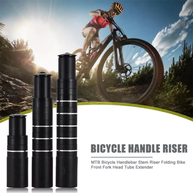 Bike Fork Stem Extender Bicycle Handlebar Riser Adapter MTB Bike Bicycle AU 3