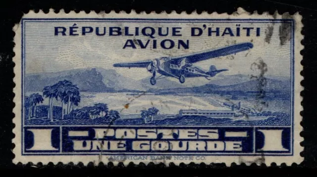 Haiti 1929 1 gourde Air Mail Fokker Super trimotor SG309 Used see note