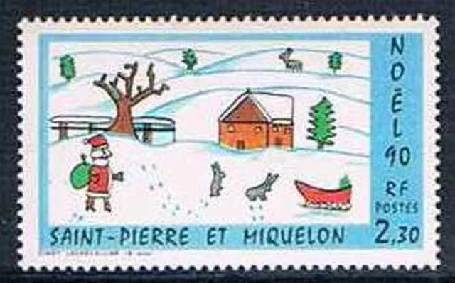 Saint pierre et miquelon 1990 Yv N°533 Mnh**  Work of Cindy Lechevallier (9 year