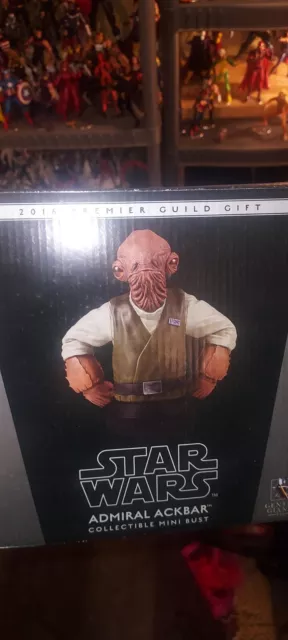 Star Wars Admiral Ackbar Mini Bust Guild Gift Gentle Giant  In Box #196/450