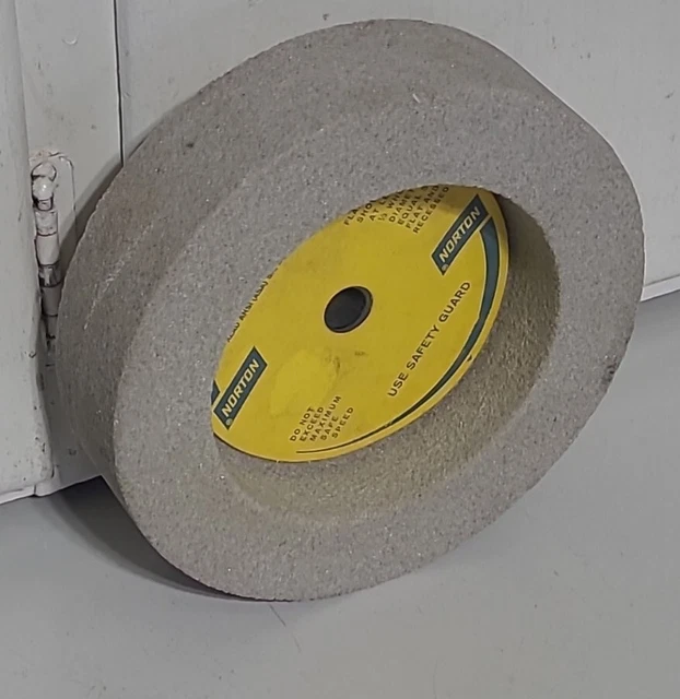 Norton 6"  x 1 1/2" x 1/2" Grinding Wheel vintage.