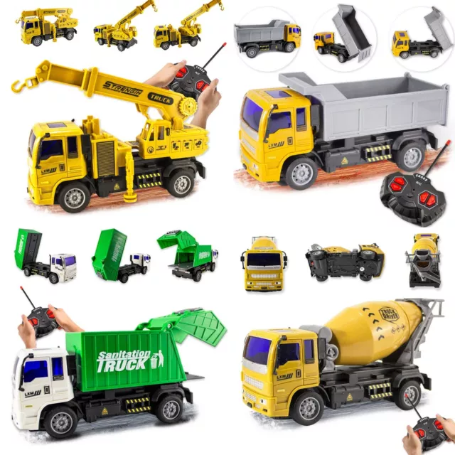 Remote Control Car Truck Toy Excavator RC Tractor Bulldozer Crawler Digger