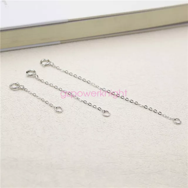 Genuine 925 Sterling Silver Chain Extender Necklace/Bracelet/Anklet Extension