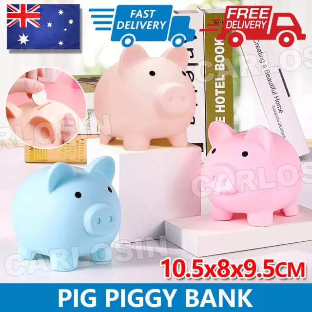Girls Boys Gifts Pig Piggy Bank Unbreakable Enamel Money Bank Save Box Coin Bank