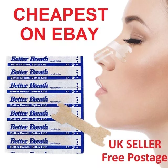 Nasal Strips - Nose Plasters for snoring, sleeping better - Better Breath - UK