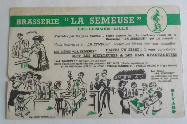 Buvard Ancien Biere Brasserie La Semeuse 8