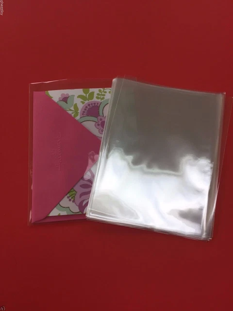 500 Pcs 4-5/8 x5-3/4 - A2+ Clear Card Cello Poly Cellophane Bags Flat Envelope