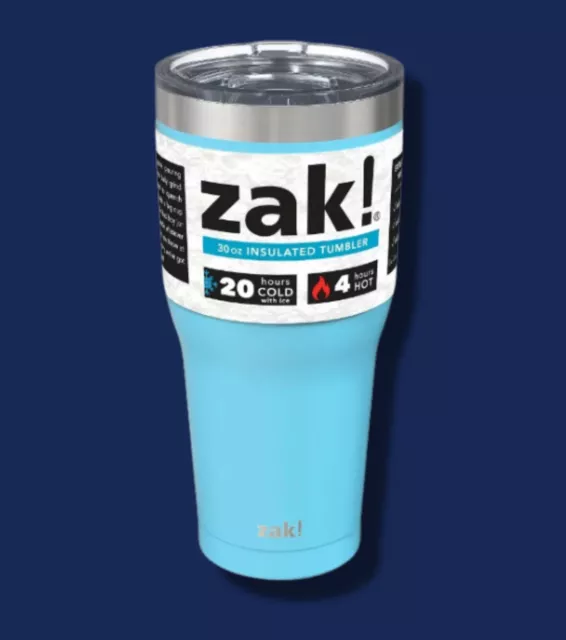 Zak! Designs 30oz Double Wall Stainless Steel Cascadia Tumbler - Purist Blue