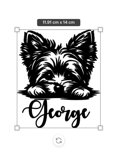 Custom Name Yorkie Yorkshire Terrier Dog Sticker Decal