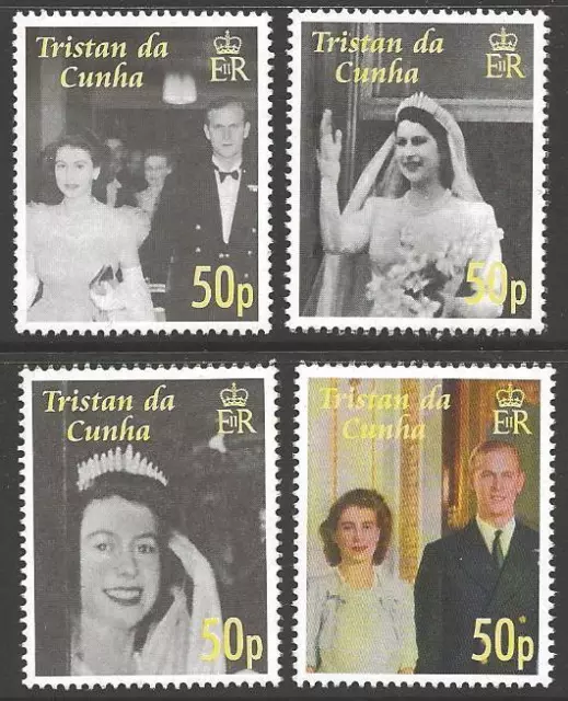 Tristan Da Cunha Sg878/81 2007 Diamond Wedding Of Queen Elizabeth  Mnh