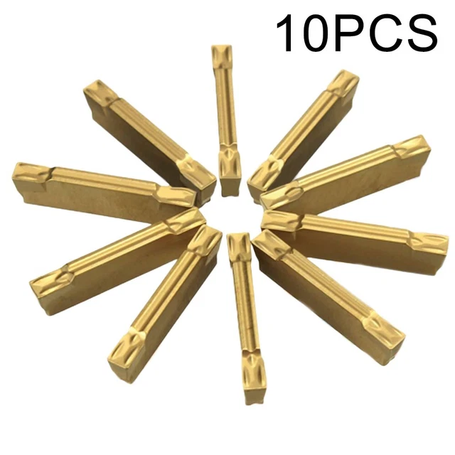 10Pcs MGMN200-G 2mm Width Carbide Inserts Set/For MGEHR MGIVR Grooving Tool AU