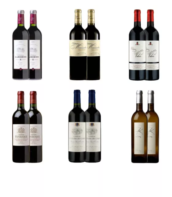 Vins De Bordeaux Lot De 12 Bouteilles ! "Lot De L'oenologue" A Saisir !