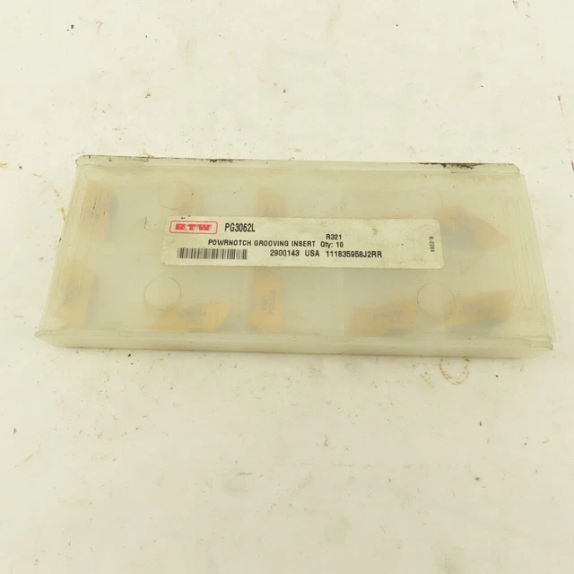 RTW PG3062L Carbide Power Notch Grooving R321 Insert Lot Of 10