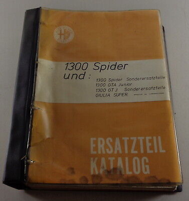 Bertoni Catalogo Ricambi Alfa Romeo Gt 1300 Junior Bertone Kantenhaube Ragno 7/1968 