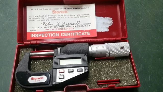 Starrett No 734 Digital Electronic Micrometer w/ Case (R7A006831)