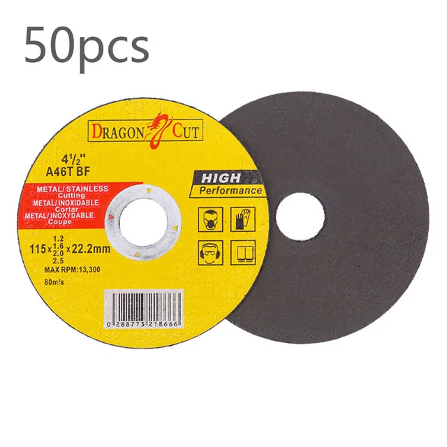 25-Pack 4-1/2" Cut Off Wheels For Metal & Stainless Steel - Angle Grinder Discs