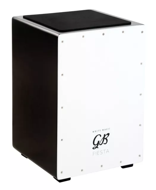 Gon Bops Fiesta Cajon Drum w/ Snare - White Magic
