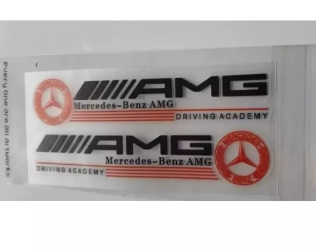 2x Mercedes-Benz AMG Emblem Sticker Aufkleber logo Schwarz