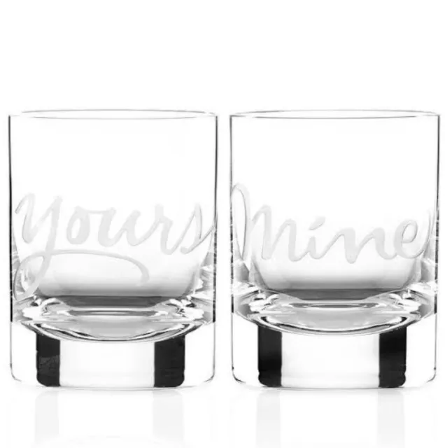 Kate Spade Scotch Glasses - Brand New Never Used ‘Yours And Mine’