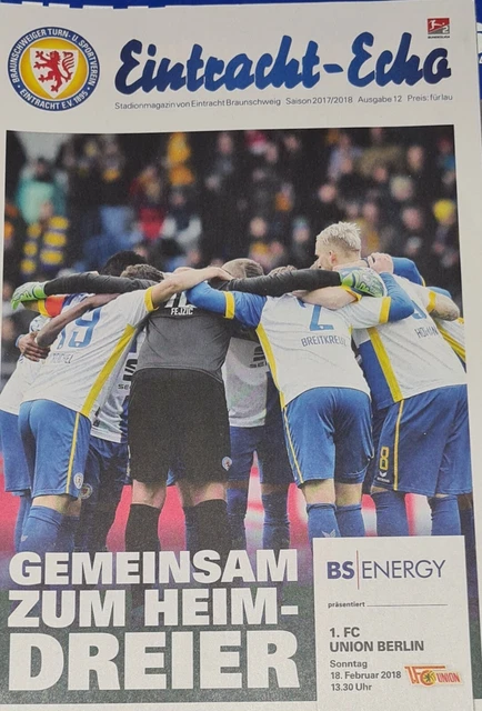 2017/18 2.Bundesliga Eintracht Braunschweig - 1.FC Union Berlin