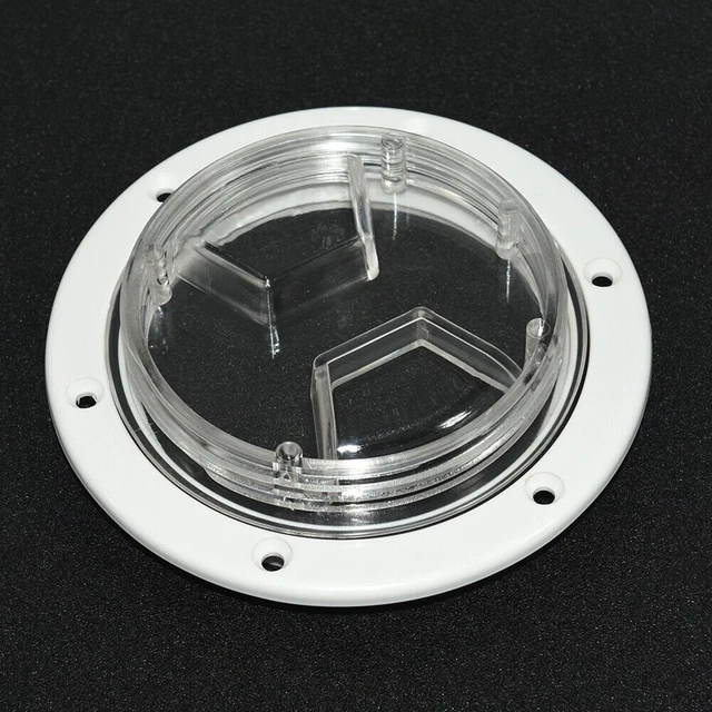 Zalati – Couvercle De Plaque De Pont 12,7 Cm – Plastique ABS Blanc – Anti-UV, étanche – Pour Voilier, Yacht